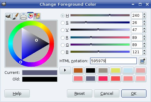 GIMP color chooser